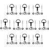 Oldbones - Elementi di fissaggio per moto da corsa a sgancio rapido, anello a D, 1/4 di giro, rivetti di fissaggio per carenatura, tipo B, 19 mm, colore Nero scuro (confezione da 10)