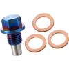 A ABSOPRO M12 x 1.5 magnetica Olio Scarico Spina Pozzetto Adattatore con Guarnizioni Blu Sostituzione dell'articolo