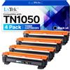 LxTek TN1050 Compatibili Cartucce di Toner Sostituzione per Brother TN-1050 per DCP-1612W DCP-1510 DCP-1512 DCP-1610W per MFC-1910W MFC-1810 per HL-1210W HL-1212W HL-1110 HL-1112 (Nero, 4-Pack)