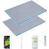 Prmape 2 Pezzi Spugna Filtro Acquario, Tappetino Filtrante a 8 Strati - Ritagliabile - Riutilizzabile + 100 Strisce 7 in 1 Test Acqua Acquario Strisce + 1 Pezzi Provette Plastica con Tappi