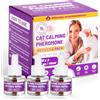 OSDUE 3x30 Giorni Ricarica calmante per diffusore di feromoni,3*48 ml,Aiuta a risolvere i segni comuni di stress nei gattis e a ridurre i conflitti nelle case con più gatti,per Casa,Viaggi e attività