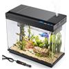 Vehipa Acquario da 9 Litri con Riscaldatore, Pompa Silenziosa 3 in 1 con Filtraggio, Ossigenazione e Eircolazione, Luce con Timer a 7 Colori, Display Della Temperatura, Umidificatore