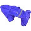 xiaoyu Giacca Impermeabile Regolabile Pet Dog Impermeabile Sottoveste con Strisce Riflettenti di Sicurezza, Blu, L