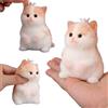 BOXOB Morbido Giocattolo da Schiacciare a Forma di Gatto con Palline di Peluche per Bambini e Adulti, Taba Squishycarino Gatto Coronato Giocattolo Antistress da Schiacciare per Divertimento