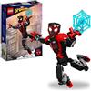 LEGO 76225 Marvel Personaggio Di Miles Morales, Action Figure Di Spider-Man Giocattolo Snodabile, Supereroe Da Collezione, Idea Regalo Di Compleanno Per Bambini