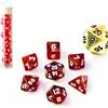 BESCON DICE Moonstone, set di mini dadi DND da 10 mm, per giochi di ruolo MTG Dungeons and Dragons, colore rosso pietra di luna