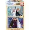 Educa - Puzzle Legno Regina delle Nevi | 2x25 pezzi Puzzle Legno | Eiskönigin, Disney Legno | dai 4 anni (19959)