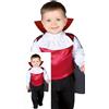 FIESTAS GUIRCA | Costume Vampiro Bebè (12-18 Mesi) - Camicia, Cappa e Pantaloni - Costumi di Halloween e Feste di Vampiri per Bambini Piccoli - Ideale per Bebè - Granata e Nero