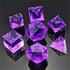 BESCON DICE Bescon Crystal Clear (Unpainted) Sharp Edge DND Dice Set of 7, Razor Edged Polyhedral D&D Dice Set for Dungeons and Dragons Role Playing Games, Lavandar Color
