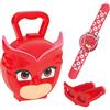 JAMARA 410107 - Valigia PJ Masks Owlette, Set da Gioco da 3 Pezzi, Braccialetto per Veri Pigiami, spiare i Cattivi Attraverso Il binocolo, Custodia Stabile e maneggevole, Colore: Rosso