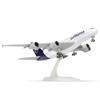QIYUMOKE 1/240 Germania A380 Modello di Aeroplano per Lufthansa per Aeroplano Modello Airbus A380 con Supporto (30 cm di Lunghezza) Kit di Modellismo Preassemblato per Adulti - Regali Creativi dal