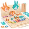JAiiMen Giocattolo Educativo Montessori Matematica - Blocchi Numerici, Bastoncini da Contare, Tavola Numeri & Conteggio Dita, Giocattolo Sensoriale STEM Prescolare per Bambini 2 3 4 5 Anni, Regalo Compleanno