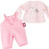 Götz 3403212 Tutina da neonato Unicorno scintillante - Taglia per vestiti per bambole. S - Set di abbigliamento e accessori da 2 pezzi per bambole da 30 a 33 cm
