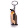 H-Customs Pinguino animale carino in piedi in legno colorato nobile pendente portachiavi a mano