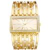 JewelryWe Orologio da Polso Diamante da Donna: Orologio Quadrato Cinturino Largo con Zirconi Brillanti alla Moda al Lavoro Idee Regalo