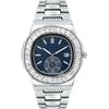 BARAMON Nautilus - Orologi da polso da uomo, in acciaio inox, movimento al quarzo, data, stile di lusso, lancette luminose, orologi casual business, Blu argento., Moderno