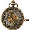 JewelryWe Orologio da Tasca a Quarzo Hollow Collana in Lega Orologio Vintage Orologi Meccanici Colore Bronzo Nero