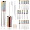 COSIDEA 15pcs Rotondo Vuoto 5ml 1.8oz Lip Gloss Tubi con bacchetta e tappo in pelle Contenitori Lipgloss per imballaggio olio labbra, Rinbow