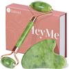 BAIMEI Gua Sha e Rullo di Giada per il Viso，Massaggiatore Lifting Viso e Guasha per il Corpo, Idea Regalo Perfetta，e Rilassa La Pelle，Regali Per Le Donne