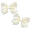 Canvas Trend 2 fermagli per capelli bianchi per donne, graziosi fiocchi bianchi con clip per ragazze, accessori per capelli per asilo, unisex, per Natale, San Valentino, Pasqua, fiocchi decorativi