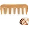 nllkii Pettine in Bambù Naturale a Denti Larghi, Pettine Antistatico Fatto a Mano, Ideale per Massaggio del Cuoio Capelluto e Cura dei Capelli, Adatto per Uomini e Donne, Design Ecologico e Sostenibile