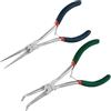 SPEEDWOX Mini pinza a becco lungo con ganascia liscia Mini pinza a becco lungo curvo Mini pinza a becco lungo angolato Pinza a becco angolato per la fabbricazione di gioielli Piegatura del filo e