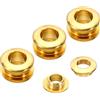 PATIKIL 7mm(2/7 Pollici) Massiccio Ottone Foro Occhiello 4pz Arco Superficie Autosostegno Anelli di tenuta con Rondella per Pelle Artigianato Ottone Tono