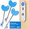 Meter Box Repair Kit Chiave radar per WC per disabili UK Easy Turn confezione da 3 - con scheda Just Can't Wait