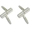 bricoleva.it Cerniere Anuba per porte e finestre in legno, Set di 2 cerniere a 2 gambi - Satinato, 13 mm