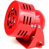 BORDSTRACT Sirena a motore, MS-190 24V DC 114dB suono d'allarme Buzzer ad alta potenza, sirena elettrica ad alta intensità, mini corno d'allarme rosso per casa, industrie, negozi e sistema di sicurezza