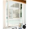 ARCOL Zanzariera Magnetica 90x200 cm Premium in Fibra di Vetro - Stop Zanzare in 3 Min., Rete Ultra-Fine Anti-Insetti, Chiusura Automatica con Magneti & Pesi, Nastro a Strappo Extra-Largo (Bianco)