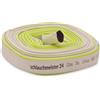 schlauchmeister 24 ... wir leiten's durc Ø 1 1/4 pollici - 32 mm, tubo piatto da 30 m, tubo da costruzione, tubo industriale | gomma sintetica, bianco con verde, 10 bar, da -20°C a +60°