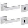 bricoleva.it Bricolevante Maniglie Porta Interna Disponibile in più Varianti vendute in set - Maniglia Quadrata per Porte (Quadrata, Bianca)