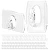 Your Day Mate Ganci adesivi piccoli, 76 pz, trasparente, set da due misure, ganci per luci fiabesche, decorazione, cavo, luce sospesa, clip autoadesive per cavi, mini ganci, ganci da parete trasparenti