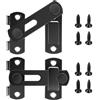 WY LIGHTING LEVEL Serratura per Porta Scorrevole Del Fienile, 2 Pezzi Bullone per Cancello In Acciaio Inossidabile Con Viti Bulloni per Porta Neri Bulloni Serratura per Porta A Ribalta Cancelli Giardino Bagno Garage