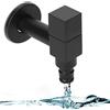 BORDSTRACT Rubinetto per Bagno, Rubinetto per Acqua Fredda Singolo Nero, Con Maniglia Quadrata, Rubinetto per Lavatrice Con Filettatura G1/2(Washing Machine Faucet)