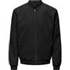 ONLY & SONS Onslucas Fake Suede Bomber Otw Noos Uomo, Nero, XL