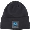 Enzo Castellano SSC NAPOLI Cappello Skipper a Maglia con Patch Pelle Ricamato e Interno in Pile 50% PC 50% PL Enzo Castellano SSC Napoli 123465