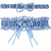 Quilax 1 giarrettiera blu Parr per sposa, giarrettiera da sposa con pizzo blu, per matrimonio, idea regalo per sposa, feste, fidanzamento