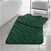 EXQUIZIT HOME Tappetino da bagno in memory foam, antiscivolo, ad asciugatura rapida, ultra morbido, set da 2 pezzi, colore verde