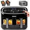 Duronic AF24 Friggitrice ad aria 2400W | Capacità 10 L per tutta la famiglia | Schermo touch e luce interna | 10 programmi di cottura, | Senza olio | Funzioni doppia cottura e finitura sincronizzata