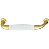 cyclingcolors 1x Maniglia mobile vintage porcellana ceramica finitura ottone lucido interasse 96 mm per cassetto armadio comò con viti