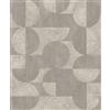 Rasch Tapete 521351 - Carta da parati in tessuto non tessuto con cerchi e linee, collezione Concrete, 10,05 x 0,53 m (L x P)