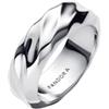 PANDORA Anello largo da donna ondulato argento 193886C00, 58/18,5, Argento sterling, Nessuna pietra preziosa