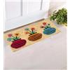 parpyon® Zerbino Ingresso casa Divertente Vulcano Piccolo cm 53x23 Tappeto Antiscivolo entrata scalino per Interno da Esterno tappeti Moderni in Cocco (CM 23X53, Disegno-1)