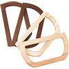 WADORN 4 pz Manici per Borse in Legno, 2 Colori Borsa in Legno Maniglie di Ricambio A Forma Ovale Maniglia della Borsa Fai da Te Manici Borsa per Borsa da Spiaggia Borsa all'Uncinetto,16.5 ×9 cm