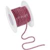 PATIKIL 10 Iarde di Cristalli Strass Catena Ad Anelli Chiusi Rosa (2mm)