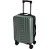 WELL HOME MOBILIARIO & DECORACIÓN Well Home Valigia 38L Doppio Colore Verde Chiaro e Nero ABS, 55x33x21cm, 20'' 4 Ruote Rotanti e Blocco Combinazione