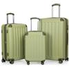Hauptstadtkoffer Spree - Set di 3 valigie: bagaglio a mano 55 cm, valigia media 65 cm + valigia grande da viaggio 75 cm, guscio rigido in ABS+PC, lucchetto a combinazione TSA, KIWI