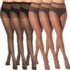 MANZI Donna Nero (3 paia) Naturale Nude (3 paia) Velato Morbido Tight 20 Denari, 3 paia di nero, 3 paia di caffè, XL